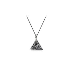 PX5212 Eye of Horus tattoo inspired sterling silver pendant