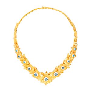 24K PURE GOLD WITH GEMSTONE NECKLACE