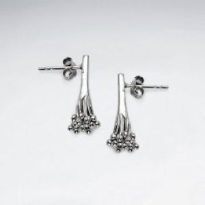 Bouquet of Glam Stud Drop Earrings in Sterling Silver