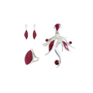 Purple Zircon Antique Jewelery set