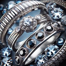 Silver with crystals