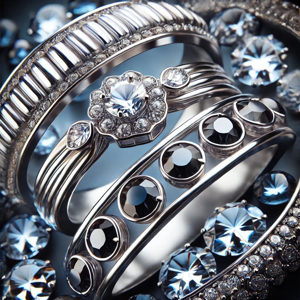 Silver with crystals